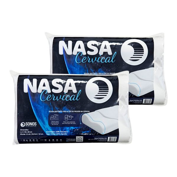 Kit 2 Travesseiros Sonos Nasa Cervical 5186956